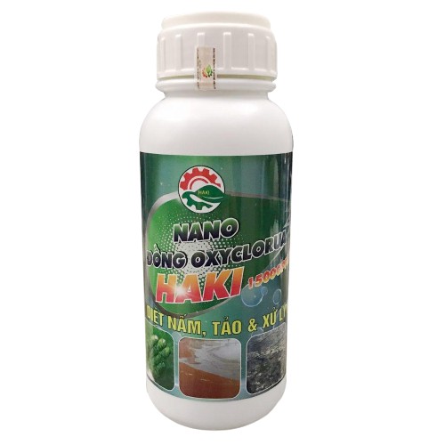 Nano Đồng Oxyclorua Haki 15.000ppm – Diệt nấm khó trong ao, tảo, rêu – chai 500ml