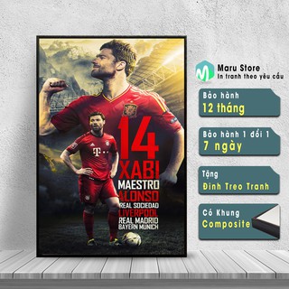 Tranh Canvas Cầu Thủ Bóng Đá Xabi Alonso, Trang Trí Góc Đam Mê