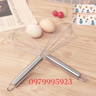 Phới lồng đánh trứng, trộn bột inox dài 25cm