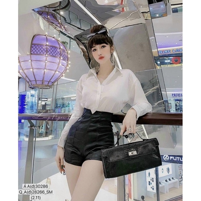QUẦN SHORT DA CẠP SIÊU CAO TÔN DÁNG FROM ÔM NHẸ MS19019
