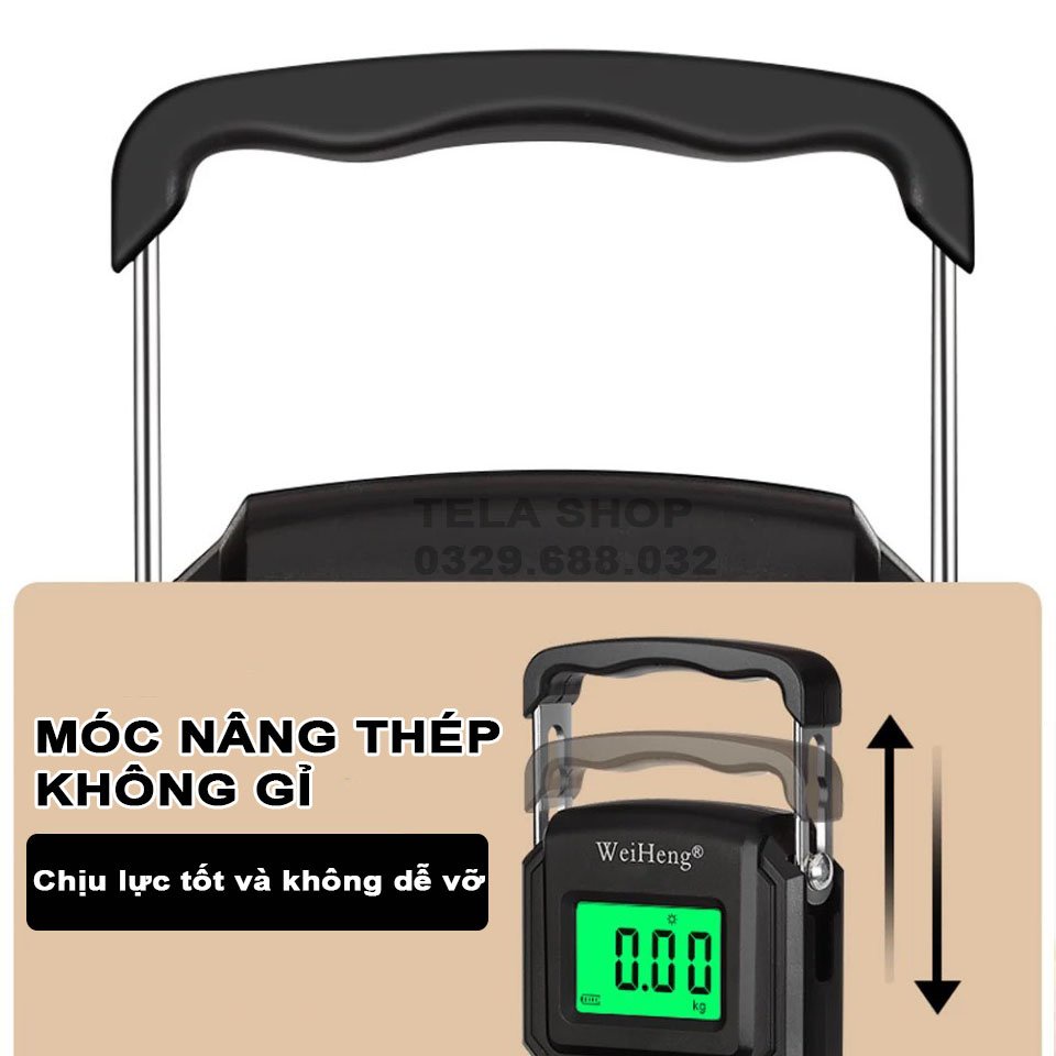 Cân điện tử cầm tay mini 75kg wh A22 chính xác cao nhỏ gọn tặng kèm pin