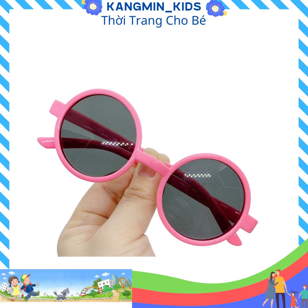 Kính cho bé Kangmin kids, kính cho bé trai bé gái kiểu Hàn Quốc K003, đồ cho bé trai bé gái từ 1-6 tuổi