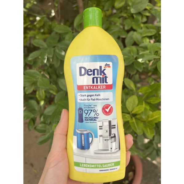 Dung dịch tẩy cặn canxi cho ấm đun siêu tốc, máy giặt, máy rửa bát, bộ vòi sen, máy pha cà phê Denkmit
