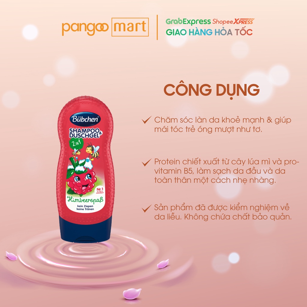 SỮA TẮM GỘI 2in1 BUBCHEN CHO BÉ YÊU