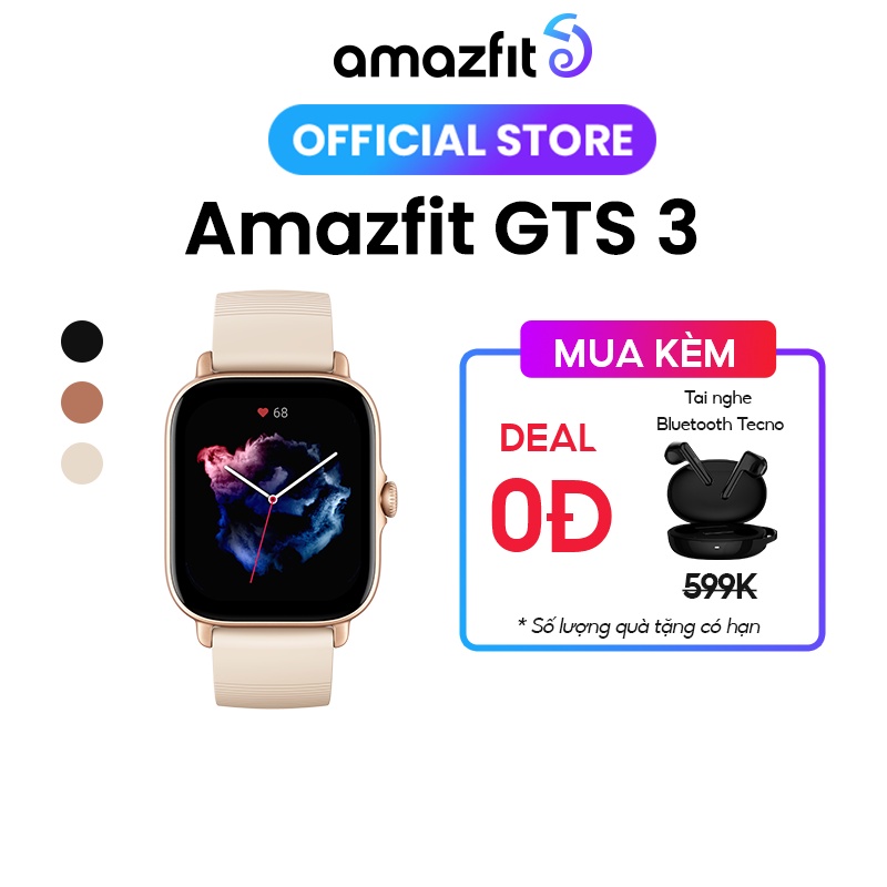 Amazfit GTS 3 - Đồng hồ thông minh Amazfit GTS 3 - Pin 12 ngày thumbnail