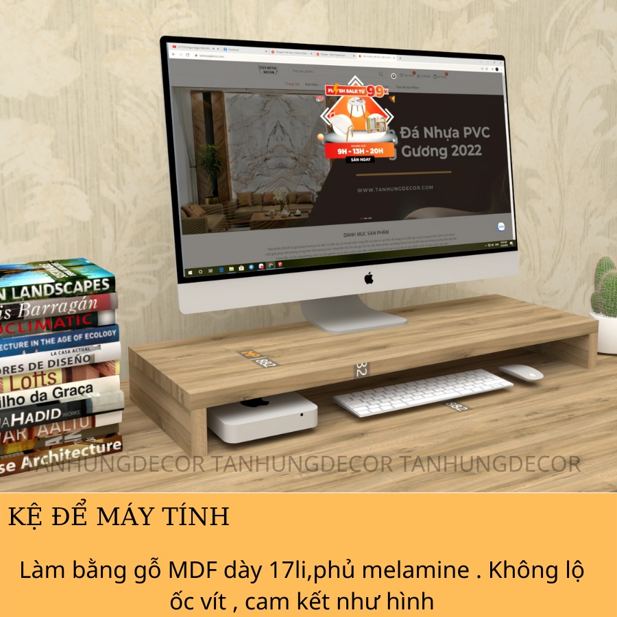 Kệ để máy tính , kệ để laptop đa năng gỗ MDF phủ melamine dày 17li