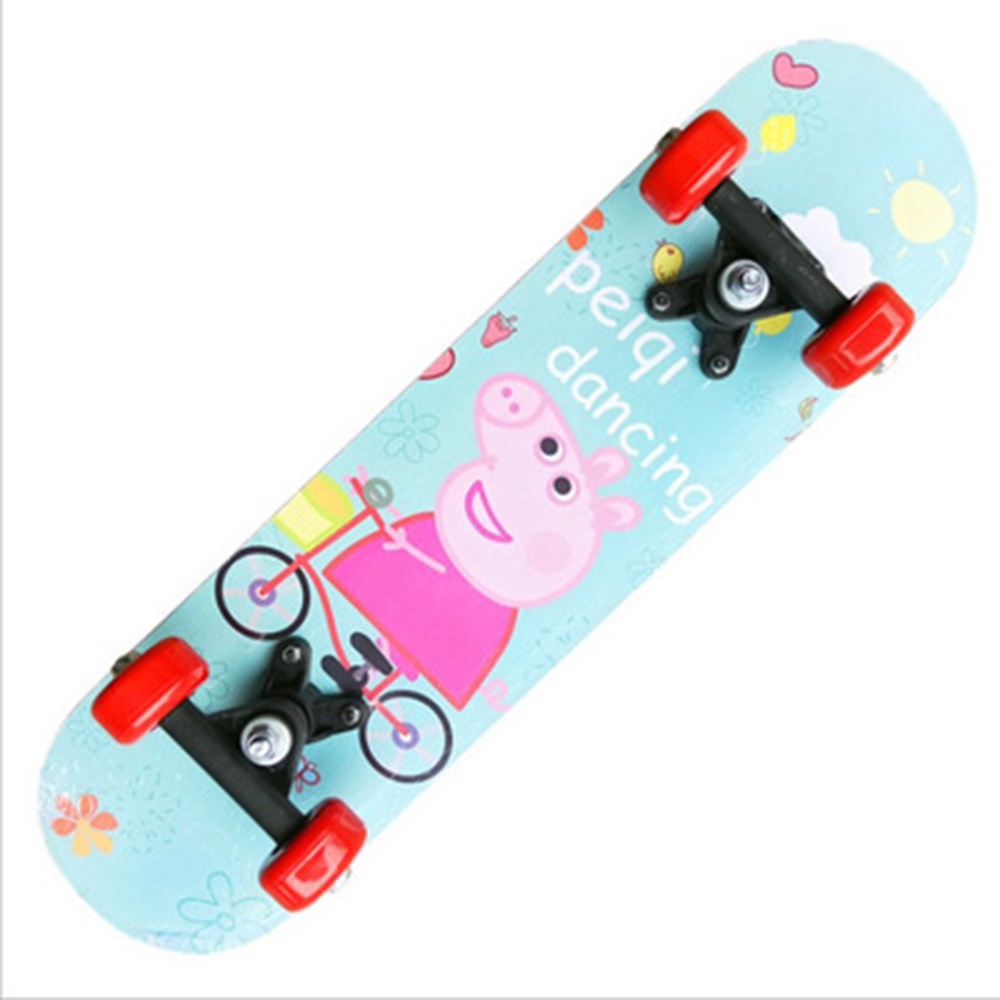 Ván trượt trẻ em Skateboard cao cấp làm từ gỗ ép 8 lớp, bánh xe PU chất lượng cao, in hình đang yêu giành cho bé