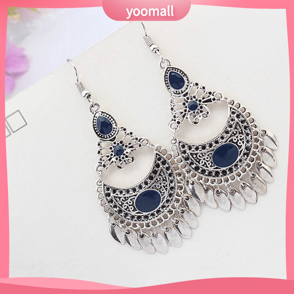 Khuyên Tai Móc Dáng Dài Phong Cách Bohemian Thời Trang