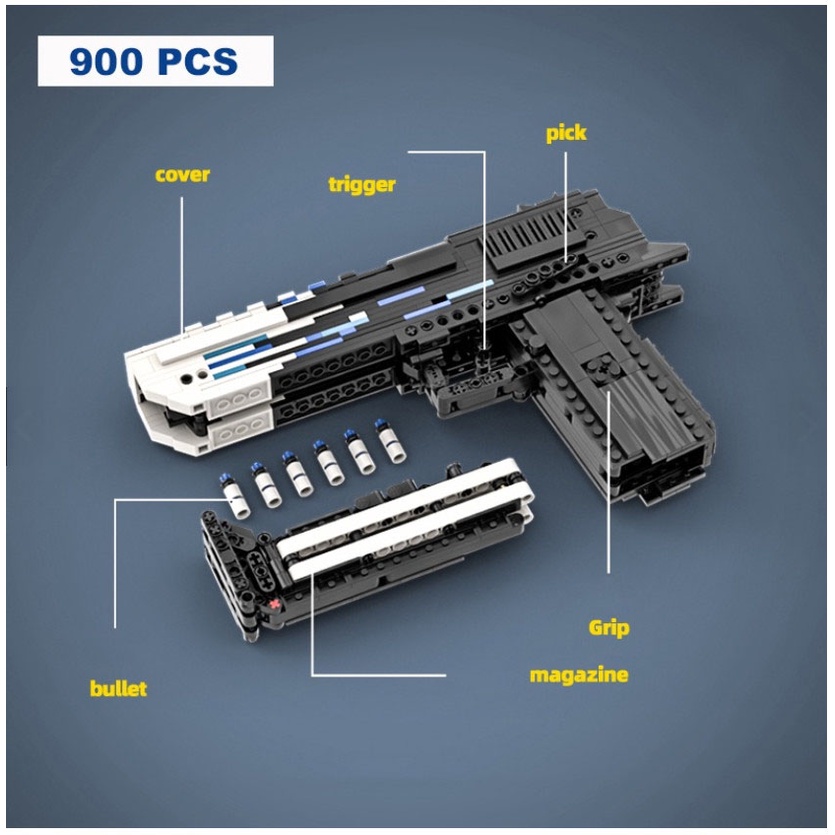 Đồ Chơi Lắp Ráp Mô Hình Súng Lục DESERT EAGLE Black Ice 900+ Mảnh Ghép - Bản Thiết Kế Tiêu Chuẩn Của Kevin183