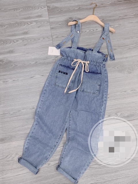 Quần yếm bò rút eo, kèm ảnh thật | BigBuy360 - bigbuy360.vn