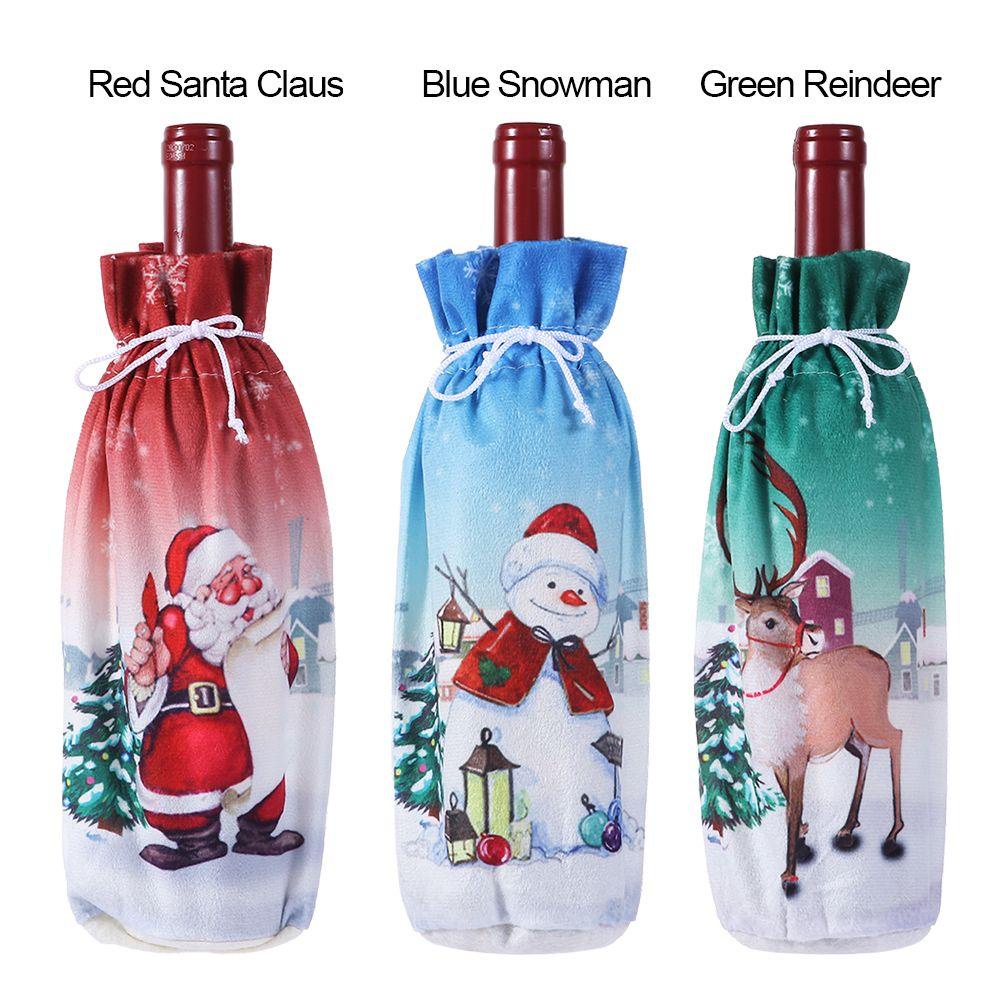 Vỏ Bọc Chai Rượu Hoạ Tiết Giáng Sinh Dễ Thương