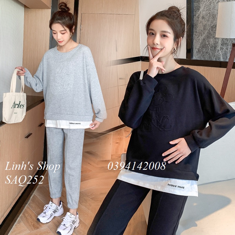 Set Quần Áo Bầu Bộ Bầu SAQ252