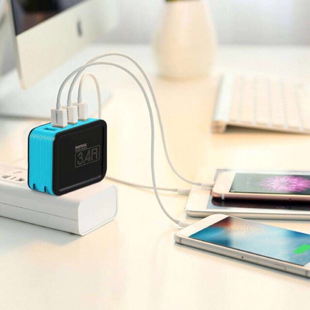 Củ sạc 4 cổng USB 3.4A REMAX RP-U40