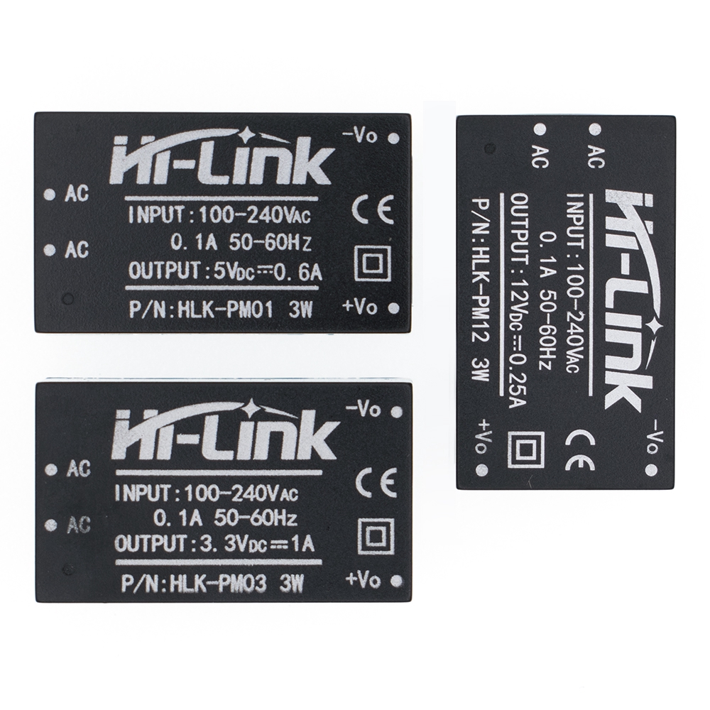 Mô đun chuyển đổi nguồn Mini Hlk-Pm01 Hlk-Pm03 Hlk-Pm12 Ac-Dc 220V sang 5V/ 3.3V/ 12V