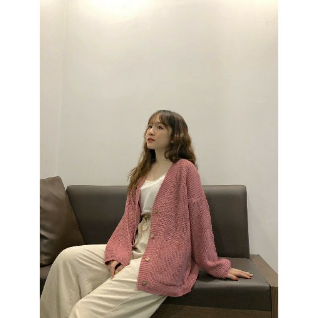 Áo khoác cardigan phối túi chất len dày [ ảnh thật ] [ quảng châu ]8