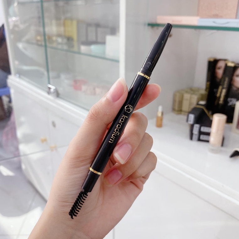 ĐỦ MÀU - Bút Chì Kẻ Mày Karadium Flat Eyebrown Pencil 2 Đầu Chống Nước, Vẩy Sợi Hàn Quốc