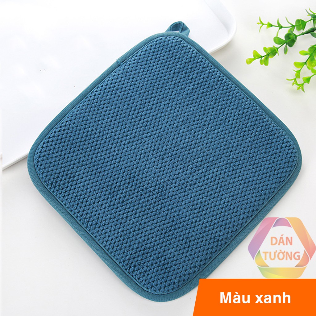 Lót xoong nồi chịu nhiệt 20x20 cm MDT, lót nồi VẢI có quai treo đa năng - LV