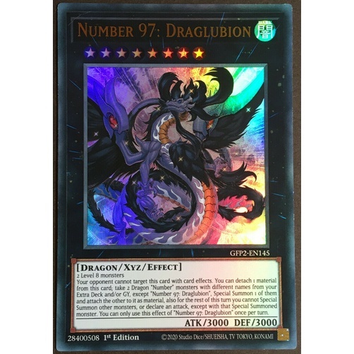 Lá bài Number 97: Draglubion \ GFP2-EN145 \ Ultra Rare - 1st