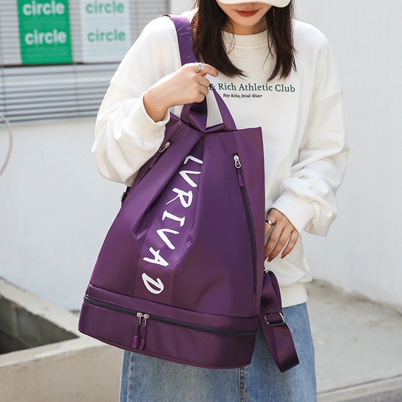 Ba lô thể thao IELGY vải oxford sức chứa lớn thời trang trẻ trung dành cho nữ