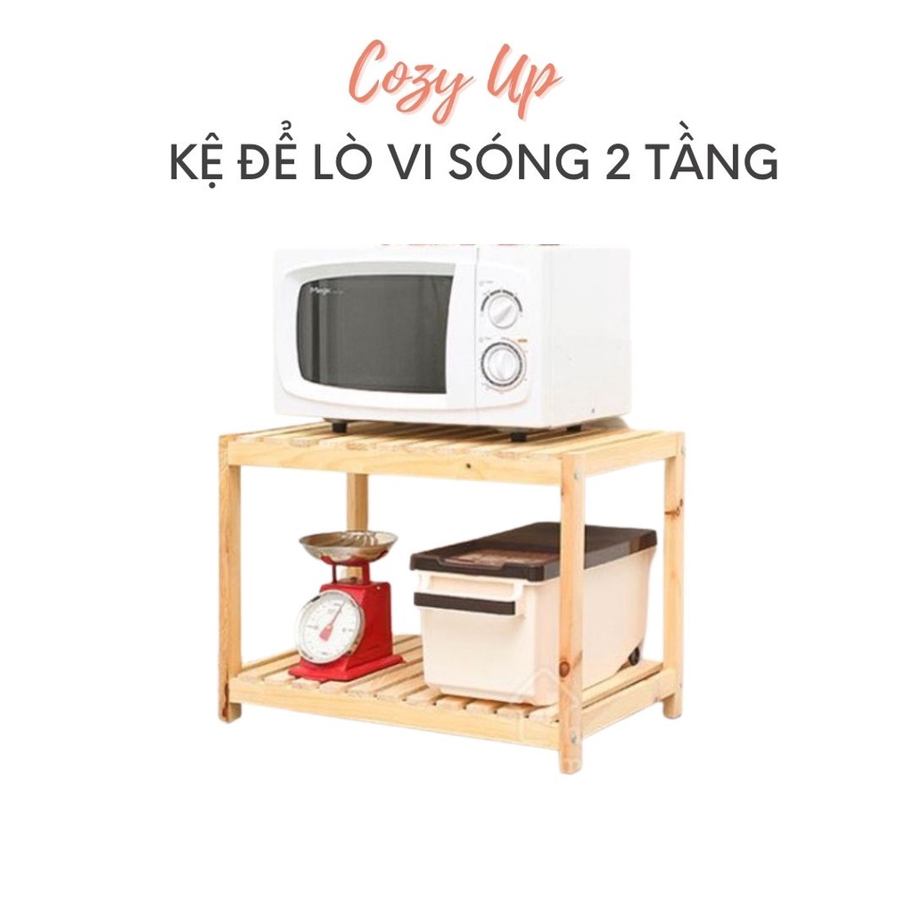 KỆ ĐỂ LÒ VI SÓNG 2 TẦNG - Dài 60cm x Cao 46cm