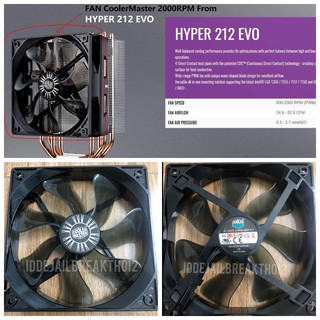 Quạt tản nhiệt Fan case CoolerMaster 2000RPM tháo tản khí Hyper212Evo