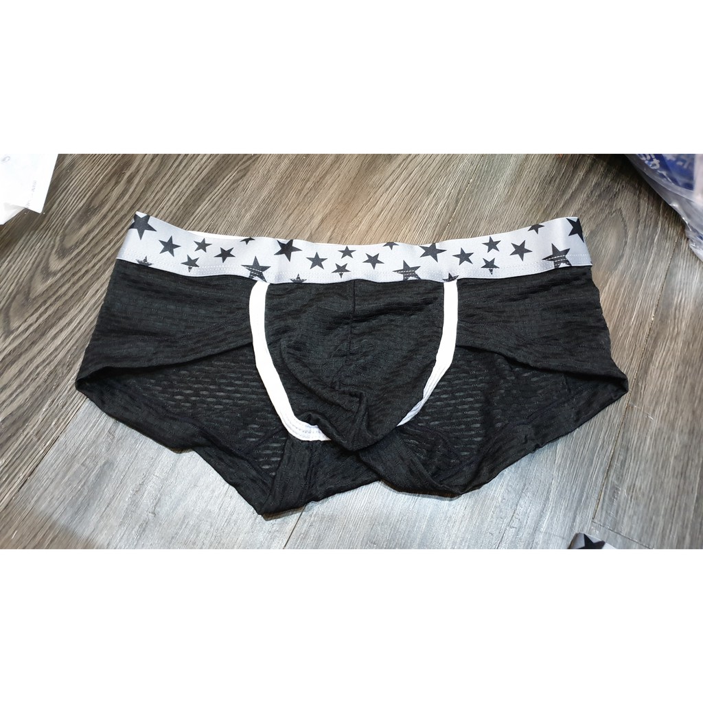 [free ship 50k + che tên đơn hàng] QUẦN LÓT NAM TAM GIÁC LƯỚI THUN LẠNH (HÌNH THẬT)