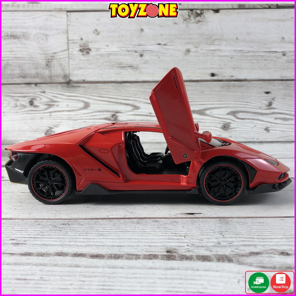 Mô Hình Siêu Xe Lamborghini LP770 tỉ lệ 1:24 Hãng CheZhi Chất Liệu Hợp Kim, Âm Thanh Khởi Động Sống Động