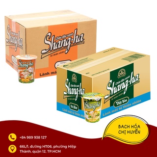 Thùng 24 ly cháo đậu xanh Shang-ha vị Thịt bằm (24x65g)
