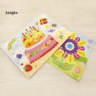 Set 4 tranh khảm dán đá pha lê DIY giáo dục trẻ em