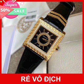 Đồng hồ nữ Versace dây da đen siêu cấp