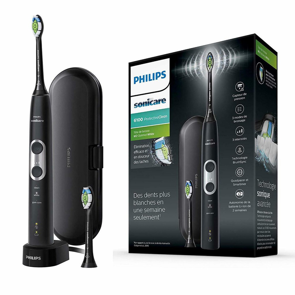 Bàn chải đánh răng điện Philips Sonicare ProtectiveClean 6100 (Màu Ngẫu Nhiên) - Chính Hãng Philips (Bảo Hành 3 tháng)