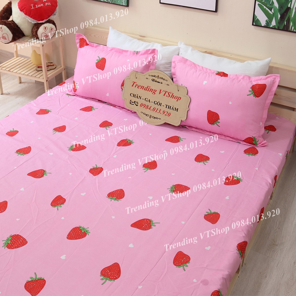 [Giá hủy diệt] Bộ 3 món ga gối chất liệu Poly Cotton  không bai xù, họa tiết đẹp mắt | BigBuy360 - bigbuy360.vn
