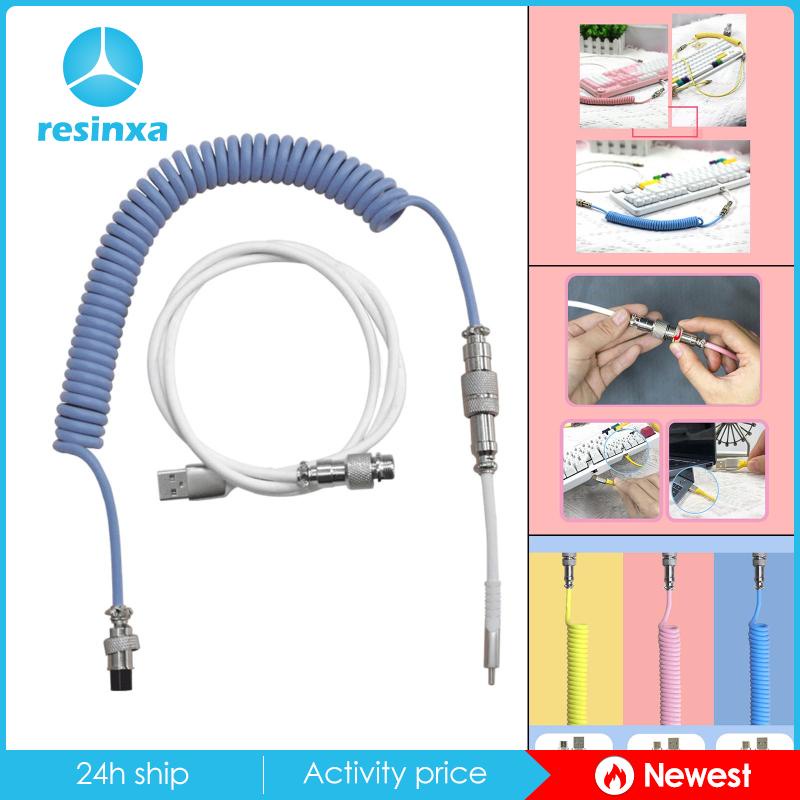 Cáp lò xo chia cổng USB loại C cho bàn phím cơ