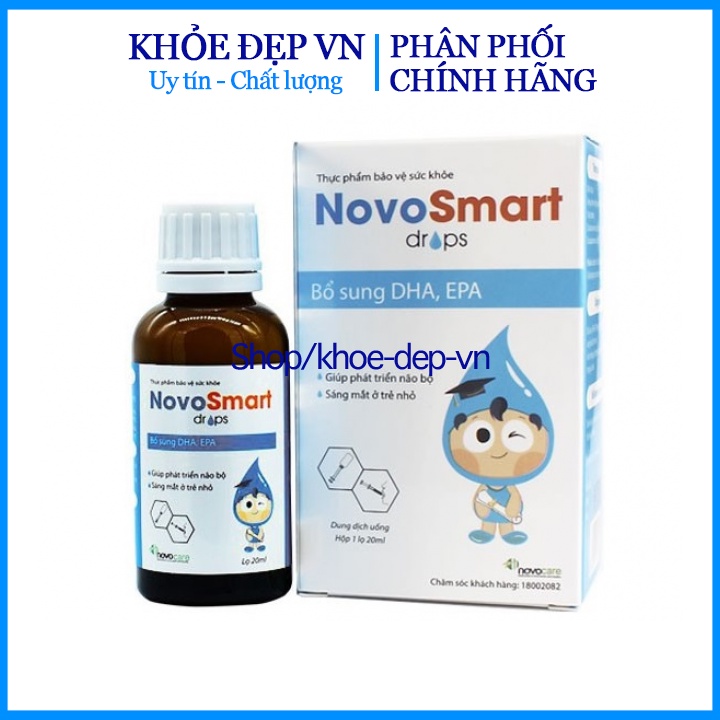 Novosmart Bổ sung DHA, EPA hàm lượng cao giúp trẻ tăng chỉ số IQ, phát triển não bộ toàn diện – Lọ 20ml