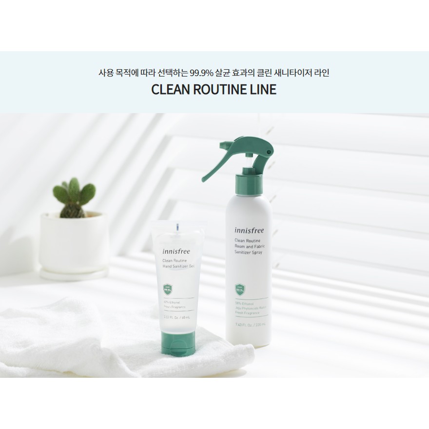 Gel rửa tay sát khuẩn Innisfree Clean Routine Hand Sanitizer Gel 60ml | BigBuy360 - bigbuy360.vn