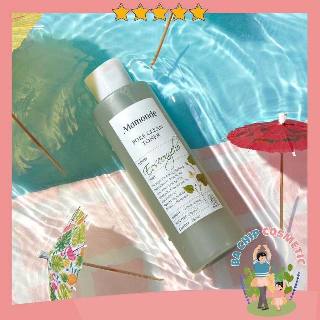 Nước Hoa Hồng Diếp Cá MAMONDE PORE CLEAN TONER 250ml Eoseongcho - Ba Chip Cosmetic
