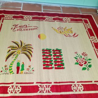 Chiếu cói 2m×2m2 may mép cao cấp Xuân Hòa ( chiếu cưới)