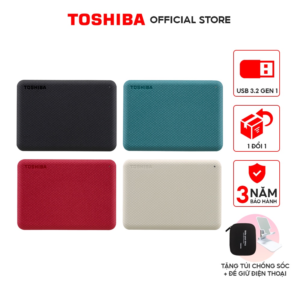 Ổ cứng di động HDD Toshiba Canvio Advance 1TB - Tặng USB UP200 256GB