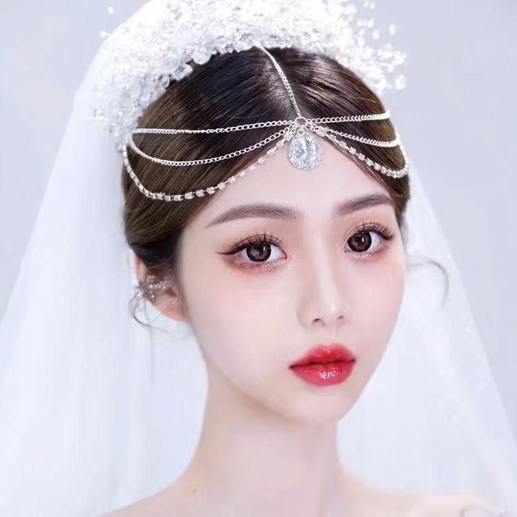 Dây Chuyền Đeo Trán Đính Pha Lê Phong Cách Bohemian Dân Tộc Mới