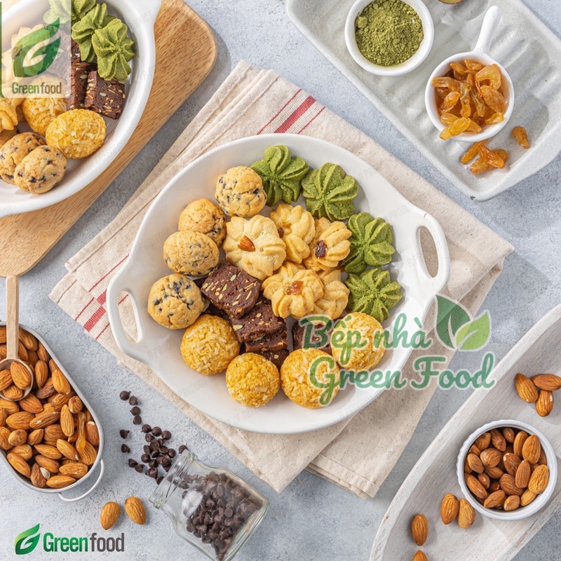 Bánh 𝐂𝐎𝐎𝐊𝐈𝐄𝐒 Nguyên Cám Healthy GreenFood, Bánh Ăn Kiêng Giảm Cân Không Đường-Bánh Hạt Ngũ Cốc Giảm Cân