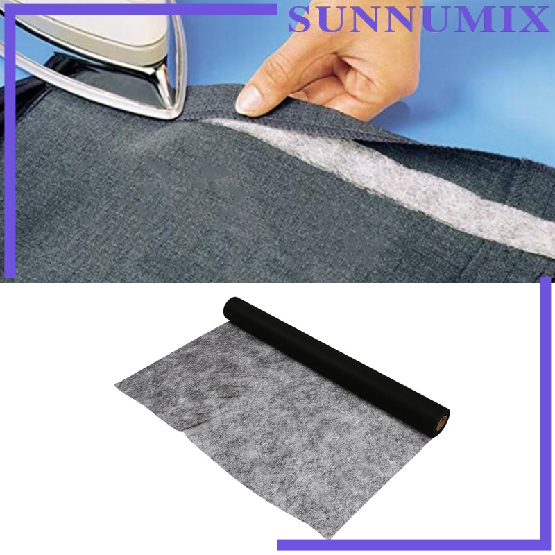 [SUNNIMIX]Double Sided Fusible Non-Woven Interfacing Iron-on Adhesive Lightweight Interfacing Fabric for DIY Craft Making, 44 x 78.74 Inch