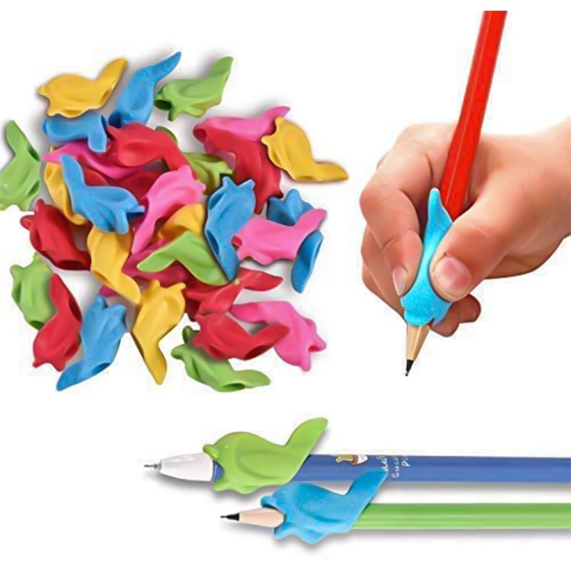 Set 2 Kẹp Bút Chì Bằng Silicon Tiện Dụng Cho Bé