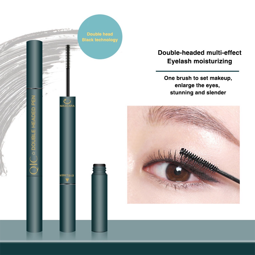[Hàng mới về] Bút kẻ mắt và mascara 2 trong 1 QIC màu đen không thấm nước lâu trôi khô nhanh JP6