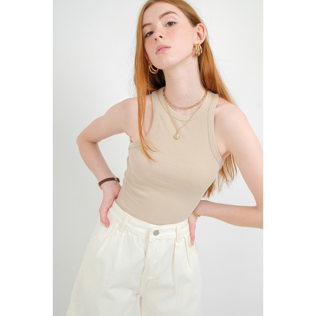 Quần Short Jeans Lửng Trắng Kem | HQ3009 | Lana Official