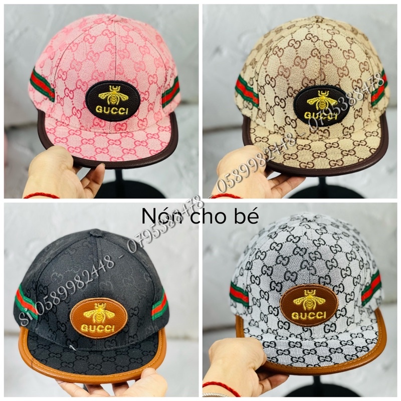 Mũ hiphop GC ong cho em bé - Nón snackpack ong 🐝 GC cho bé trai bé gái cute 1tuổi đến 5t (4 màu)