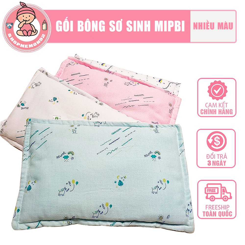 Gối bông sơ sinh Mipbi