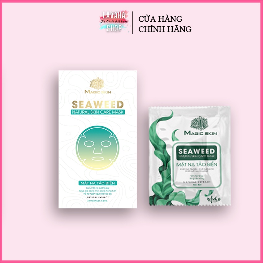 Mặt nạ dưỡng ẩm, mặt nạ cấp ẩm dưỡng trắng da chống lão hóa từ tảo biển phù hợp cho mọi loại da - LAVAHA SHOP