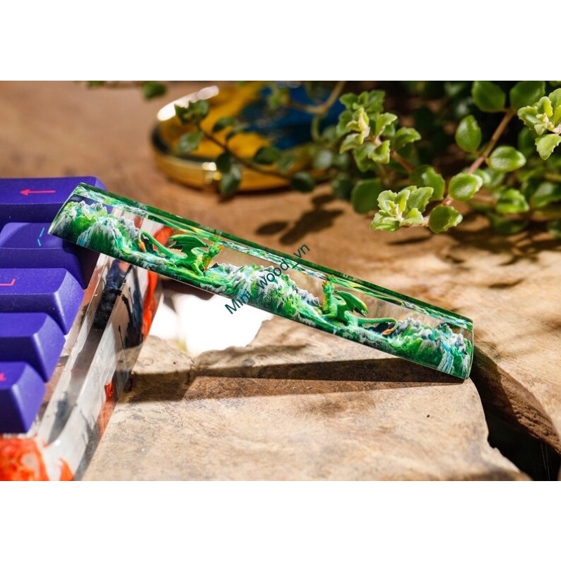 Nút Space bàn phím cơ Rồng.Keycap resin space dragon.Keycap Artisan