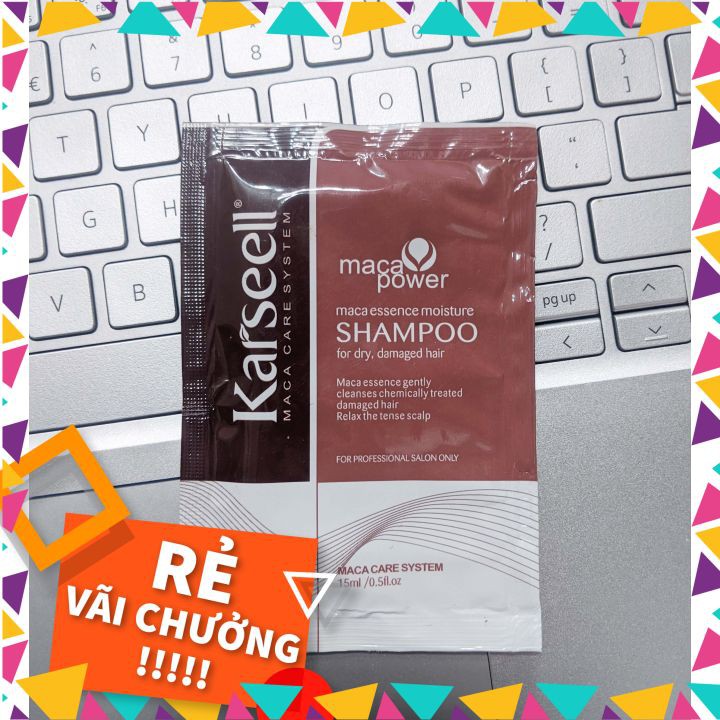 💥[Rẻ Vô Địch] XẢ LỖ LẤY 5 Sao Gội xả phục hồi siêu mềm mượt Karseell dạng gói phù hợp khi đi du lịch