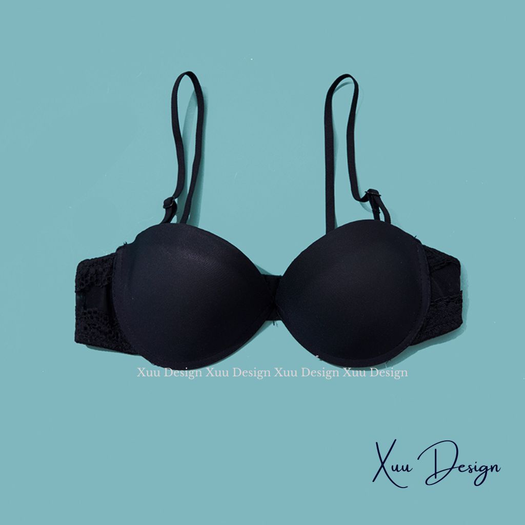 Áo lót cúp ngực đệm hình sao Wexuu Design vải su đúc phối ren có gọng chống tụt nâng ngực - AV53